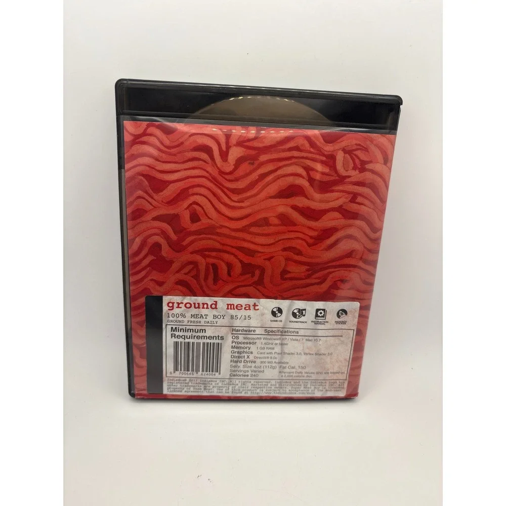 Super Meat Boy IndieBox PC Mac Collector Edition Physical Game Soundtrack Manual